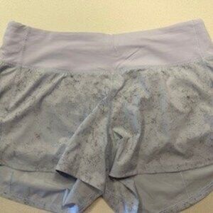 Lululemon Speed Up Mid-Rise Lined Short 4" - Gravel Dust Pastel Blue Multi/Paste